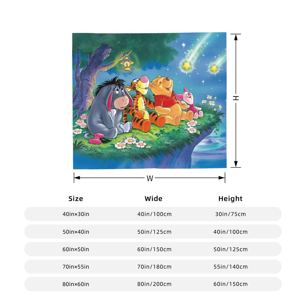 Tigger Blanket Fleece Winnie The Pooh Ultra-Soft Throw Blanket for Bedroom Sofa Bedspread