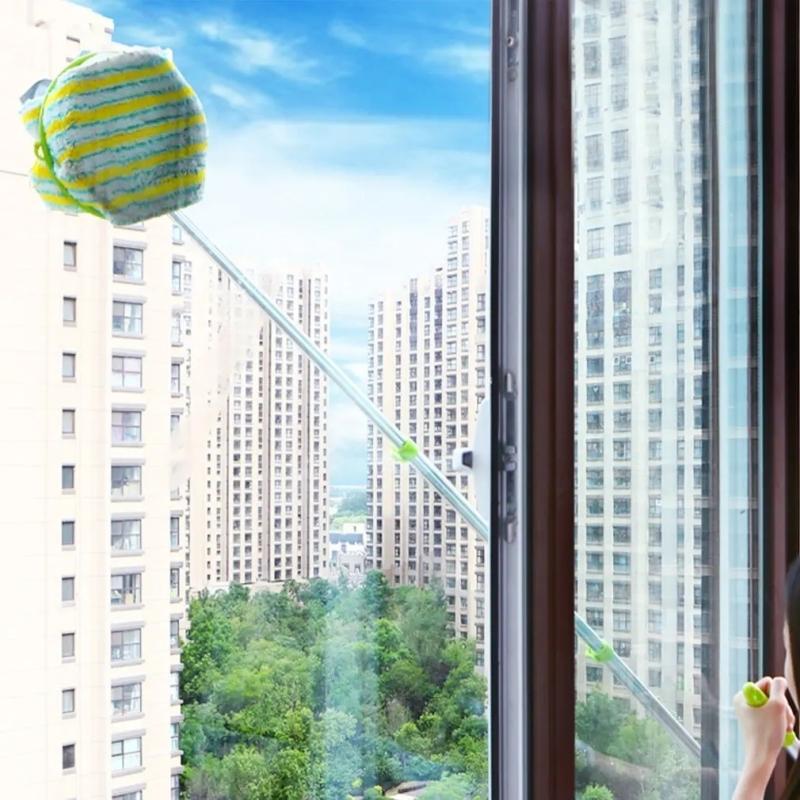 Модернизированная телескопическая высотная щетка для мытья окон, щетка для мытья окон, щетка для пыли, бытовые чистящие средства