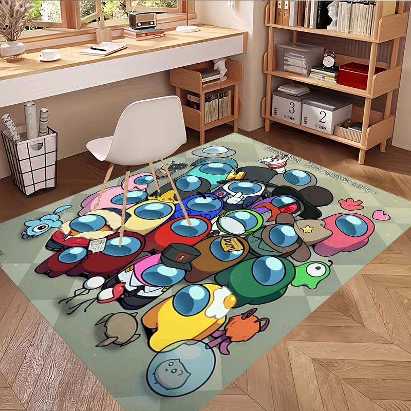 Among Us Print Rug, Washable Floor Carpet, For Entryway Dorm Laundry Room Office Study, Home Decor Birthday Christmas Gift