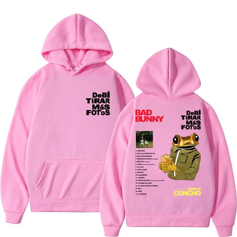 Bad Bunny Debi Tirar Mas Fotos Album Tour Hoodies Men Women Fashion Hip Hop Sportwear Fleece Warm Oversized Coats