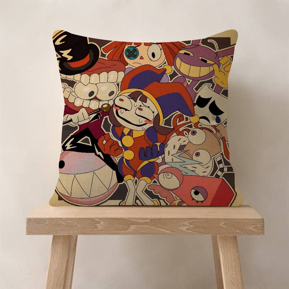 Anime The Amazing Digital Circus Pillow Cushion Cover Pillowcase Living Room Sofa Home Decor