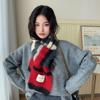 Korean Style Knitted Stripe Scarf Thickened Women Winter Scarves Multicolor Cashmere Shawl  Girls