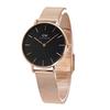 Daniel Wellington Watch DW00700002 with Bangle Set In Rose Gold and Petite Melrose Black, 32mm, Small