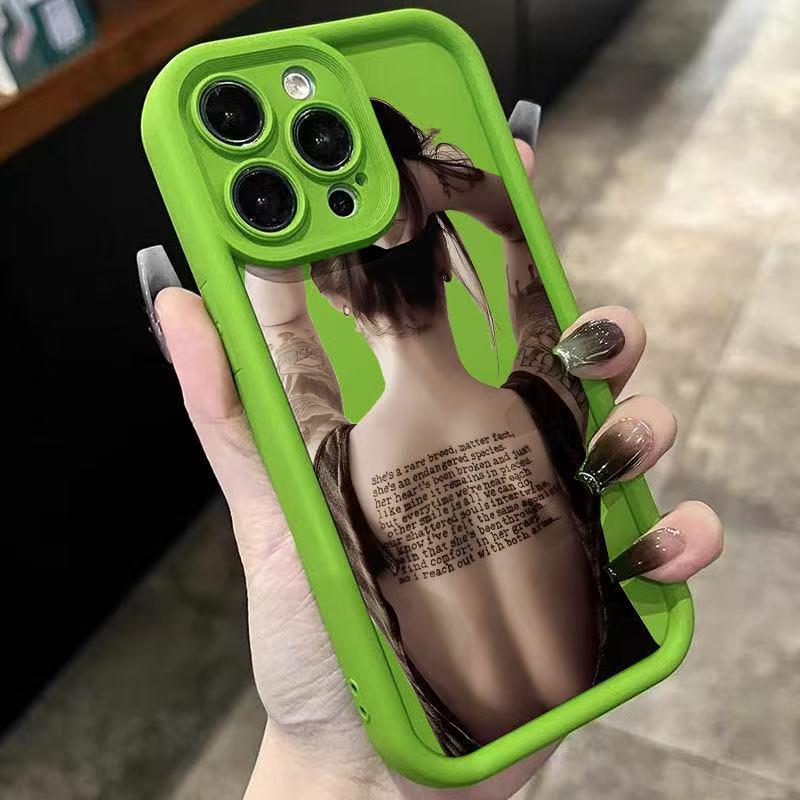 Противоударный чехол для iPhone 16 Pro Max и 15 Plus, мягкий, в стиле "Soft Girl", вид сзади
