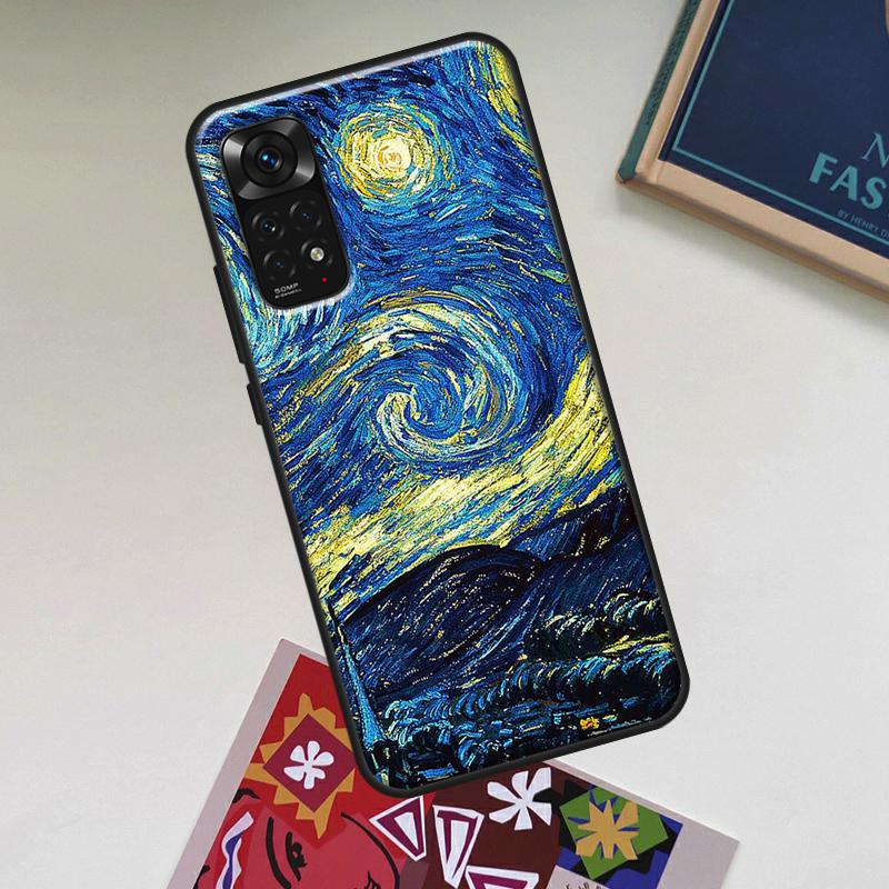 Масляная живопись Ван Гог Чехол Для Xiaomi Redmi Note 13 14 Pro 12 11 10 15 Pro Plus Redmi 15C 14C 13C 10C 12C 15 Чехол