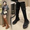 Over-the-knee Boots for Women's 2025 New Autumn and Winter, Small People Increase Their Height, and Two Wear Folded Maillard Boots, Long Boots.
