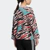 Adidas All Over Print Pullover Crew Neck Long Sleeve Sweatshirt Women Sweatshirt Pink HF5117
