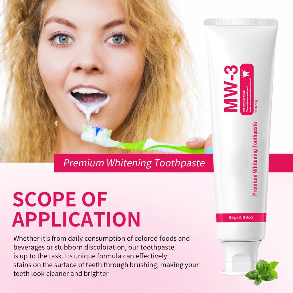 Пробиотическая отбеливающая зубная паста, очищает, уменьшает запах, устраняет желтизну, удаляет налет, 85 г