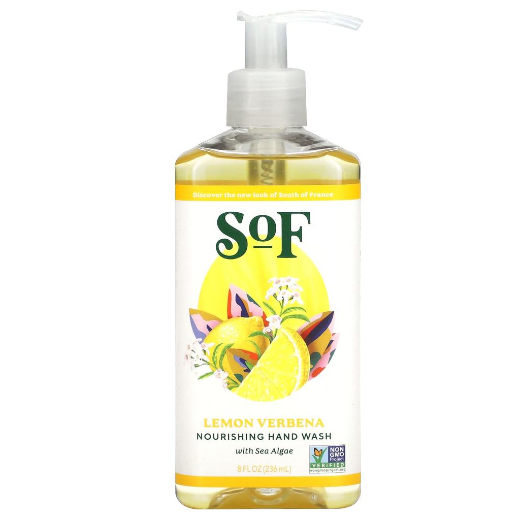 SoF Nourishing Hand Wash, Lemon Verbena, 8 Fl Oz (236 Ml)
