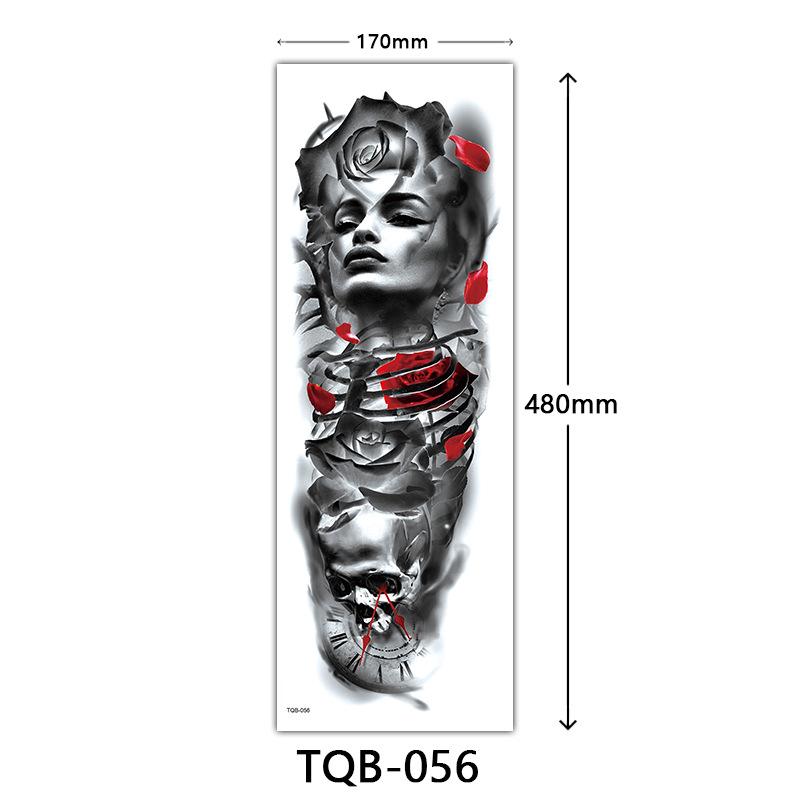 Наклейка-тату на всю руку, Наклейка-тату на всю руку с большой картинкой, Наклейка-тату с цветами на руку Тату