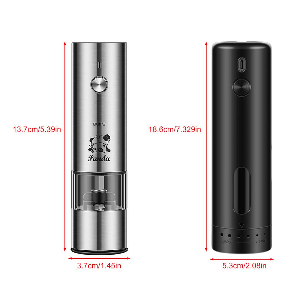 Электрическая мельница для соли и перца, легкая мельница для перца с регулируемой керамической жерновами для любителей кулинарии