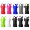 Women Sports Vest Tights PRO Running Yoga Quick-Drying Fitness Vest T Shirts Tee