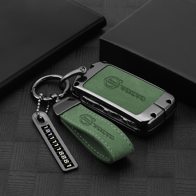 Suede Zinc Alloy Car Key Case Cover Shell Holder For Volvo XC60 XC40 XC90 S90 V60 S60 V90 C40 Polestar 1 Polestar 2 Accessories GY6