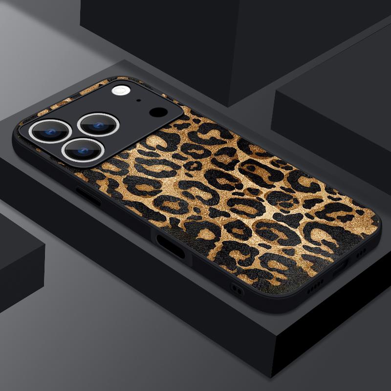 Золотой чехол с принтом леопарда для iPhone 17 Pro Max Чехол iPhone 16 Pro Max 15 14 13 16E 17E Магнитный Для Magsafe Гибридная Матовая Крышка