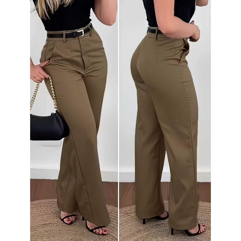 2026 Solid Color Business Casual Blazer Wide Leg Pants Women