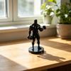 3D-печатное украшение тяжелоатлета, Черная статуэтка мускулистого мужчины, с гантелями, Настольная скульптура для спортзала, Подарок для людей, любящих фитнес