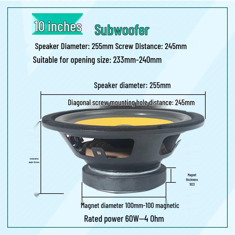4-12 Inch Heavy Bass Car Subwoofer for Truck & Vehicle Audio