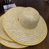 1Pcs Sunshade Hat Braided Straw Hat Farmers Outdoor Sunblock Hat Pastoral Agricultural Sunblock Hat Mountaineering Hat