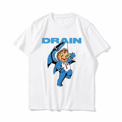 Drain Band 2025 НОВАЯ футболка Хип-хоп принт Футболки Короткий рукав Мужская Панк Футболка Готическая Уличная одежда Высокое качество 100% хлопок Топы