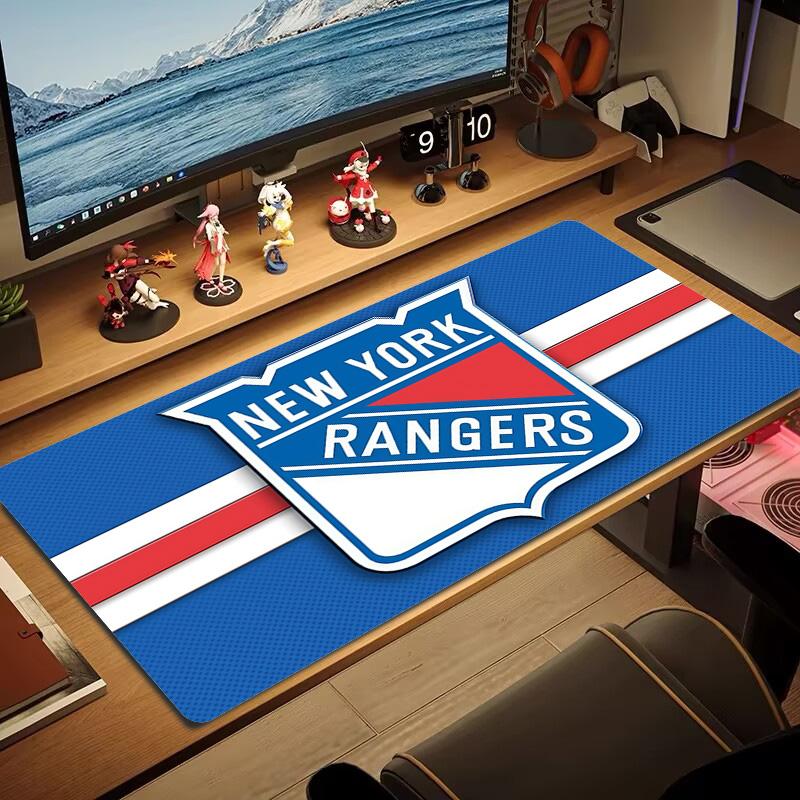 New York Rangers Print Cushion Non-slip Laptop Tablet Big Mousepad XXL Mat Mini PC Playmat With Lock edge