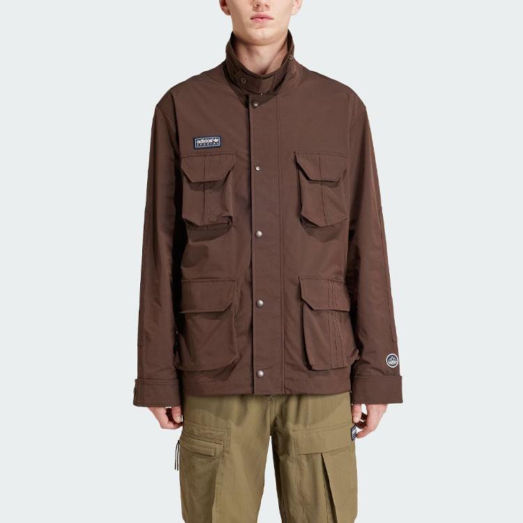 adidas Куртка Originals X Spezial Haslingden с однотонным логотипом, спортивная мужская куртка темно-коричневого цвета IN6760