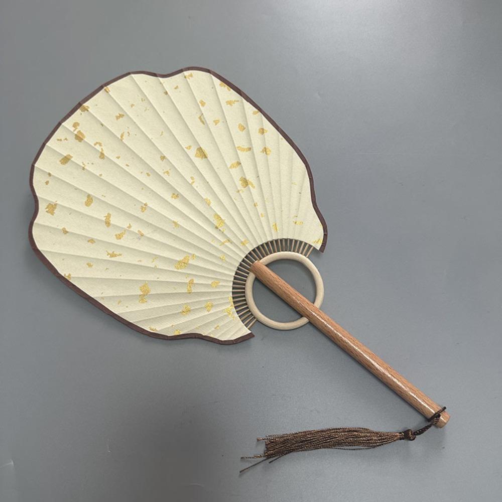 Vintage DIY Xuan Paper Fan Classical Round Fan Portable Hand Painted Fan  Painting