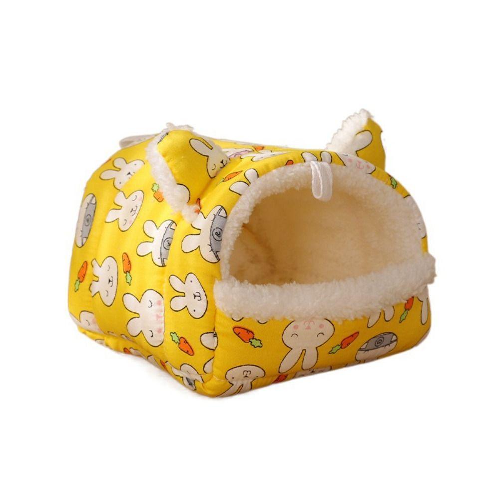 Домик для хомяка из хлопка для маленьких животных, зимнее теплое гнездо