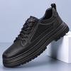Fashion Casual Platform Leather Mens Vulcanized Shoes Fashion Outdoor Sneakers Antiskid Driving Tennis Running Trainers Business Shoes