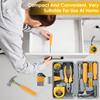 24 Pieces Home Repair Tool Kit Portable Home Hand Tool Box Durable Multi-Purpose Hammer & Allen Key Set with Storage Box