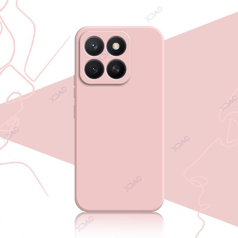 2025 Роскошный квадратный жидкий силиконовый чехол для Honor X8C HonorX8C 6.7" Global Soft Phone Cover Водонепроницаемые сумки Coque Armor