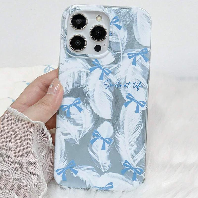 Чехол для iPhone 17 16 с принтом «Бабочка и Бант» Чехлы для телефона для iPhone 17 Air 15 14 13 12 11 Pro Max X XR XS 7 8 Plus SE2 16E Обложка