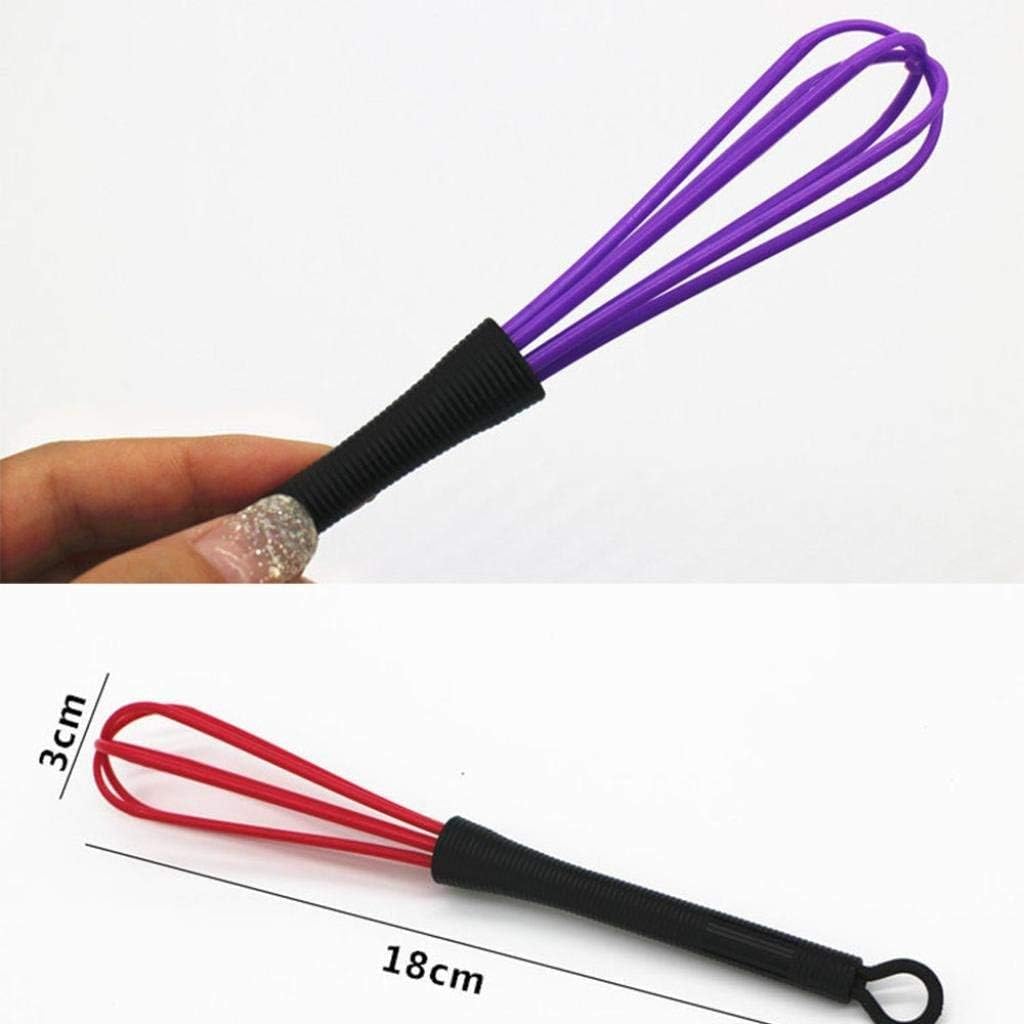 6 Mini Whisks for Hair Dye Color Mixing, 7 x 1.2 Inch Balloon, Salon, Barber, Hair Color, Dye, Cream, Whisk, Kitchen Mixer Tool for Blending and