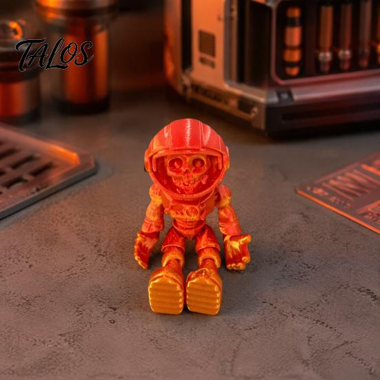 Прочная Пластиковая Коллекционная 3D Печатная Фигурка Черепа Астронавта, Подвижная Скелетная Фигурка Космонавта, Фигурка Хэллоуин, Подвижные Суставы, Украшение