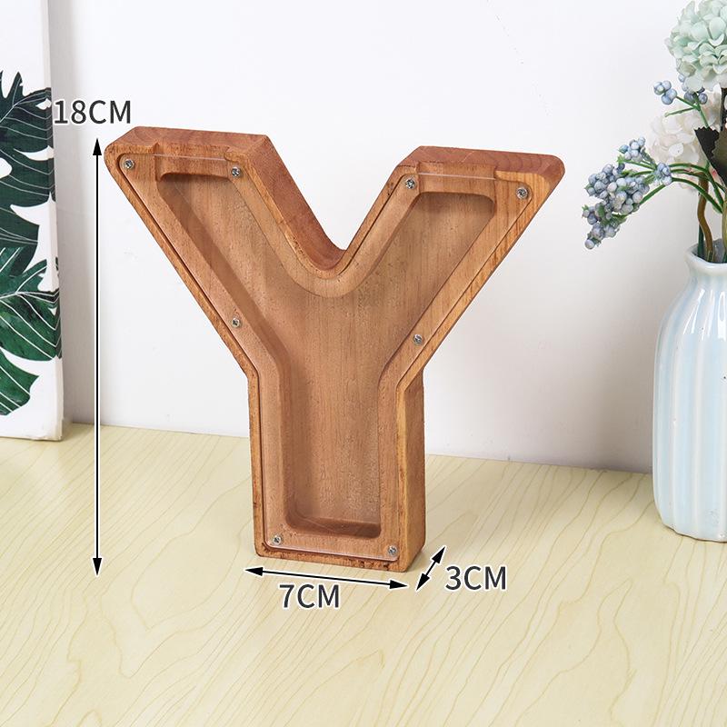 Деревянная и акриловая копилка для детей с алфавитом - прозрачный дизайн животных