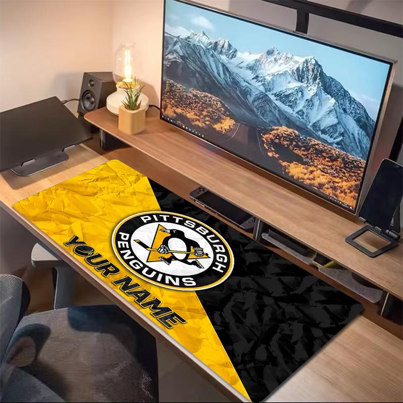 Pittsburgh Penguins Print Cushion Non-slip Laptop Tablet Big Mousepad XXL Mat Mini PC Playmat With Lock edge