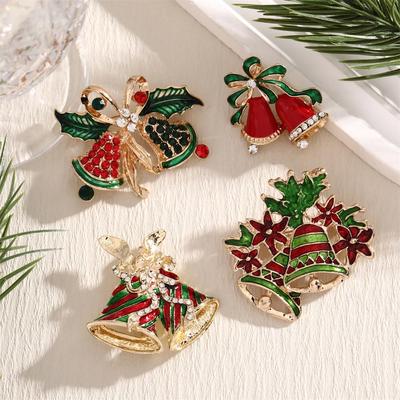 Креативная эмалевая рождественская брошь: Праздничный модный аксессуар и милое украшение для одежды