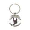 Bull Terrier, Bully - Geometric Keychain with a Photo and the Inscription