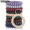 10PCS Solid Color Spring Wristbands with Key Rings Frosted Wristband Keychains Spiral Key Chains Wristband, Suitable for Yoga Sports Travel