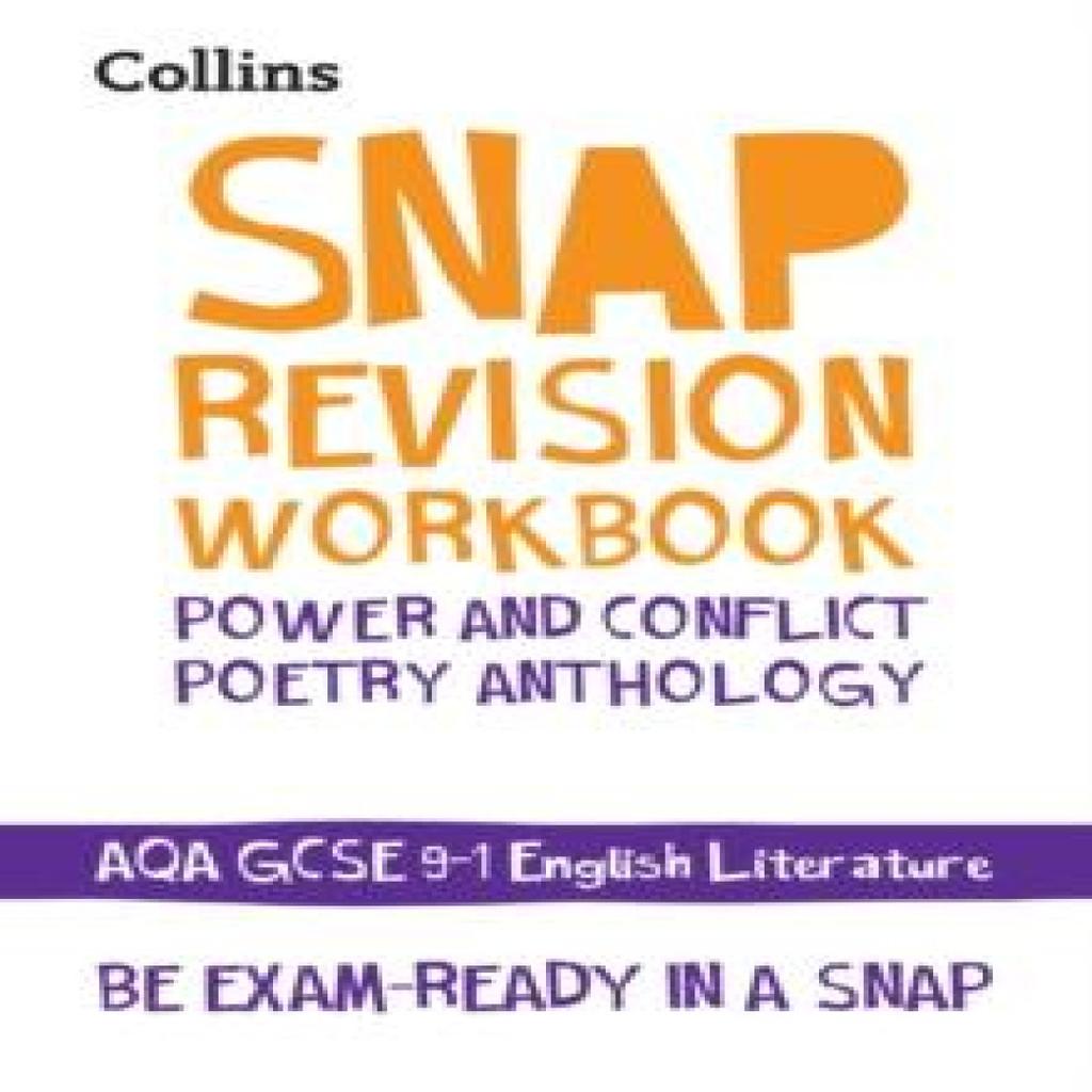 AQA Poetry Anthology Power and Conflict Workbook by Collins GCSE Paperback Book 9780008355302