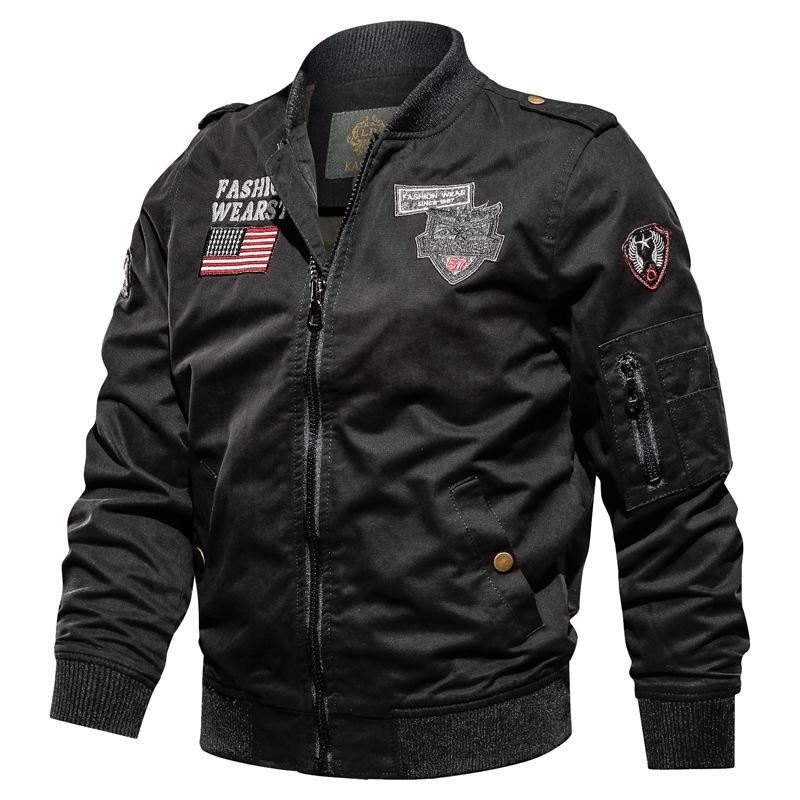 Тактическая куртка, мужская осенне-весенняя куртка-бомбер, хлопковое пальто больших размеров, куртки-карго с вышивкой, мужские куртки-карго Jaqueta Masculina