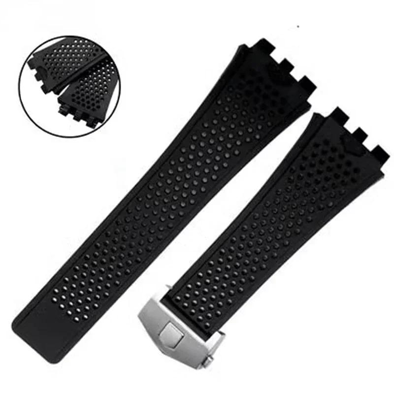 Совершенно новый силиконовый ремешок для часов для часов серии TAG HEUER Carrera, ремешок для мужских часов с вогнуто-выпуклым интерфейсом, браслет
