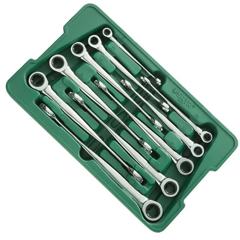 SATA 08016 Набор из 10 предметов: трещотка и комбинированные ключи