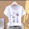 Asian Size-Print Ladies Music Love Trend Style Cute Lovely Female T Clothing Casual Women's Summer Top Fashion Graphic Tee Short Sleeve T-shirt