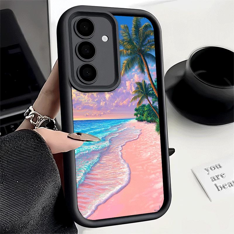 Чехол для телефона Samsung Galaxy A17 A16 A15 A14 A13 Летний пляж Море Пальма Отпуск A56 A36 A26 A55 A35 A25 A54 A34 A24 A53 A3