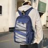 Men Large Capacity Backpack Middle School Student Schoolbag Lightweight Nylon Waterproof Travel Backpack