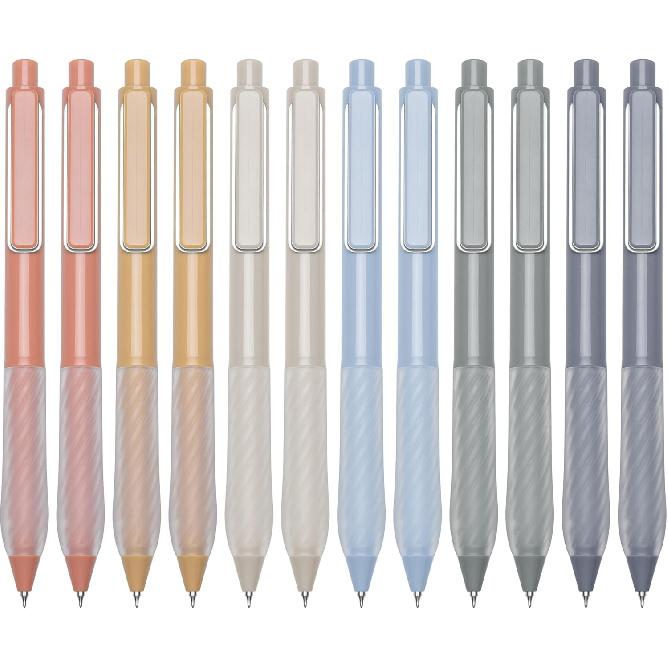 Gel Pens 0.5mm Point Pen Black Ink Smooth Writing Retractable Pen for Office,School Supplies,12-Count (Silver clip)