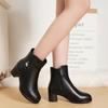 Fashion 2024 NEW Fashion Soft Leather Women Ankle Boots High Heels Zipper Shoes Warm Wool Winter Boots for Women Plus Size 35-41 Botas