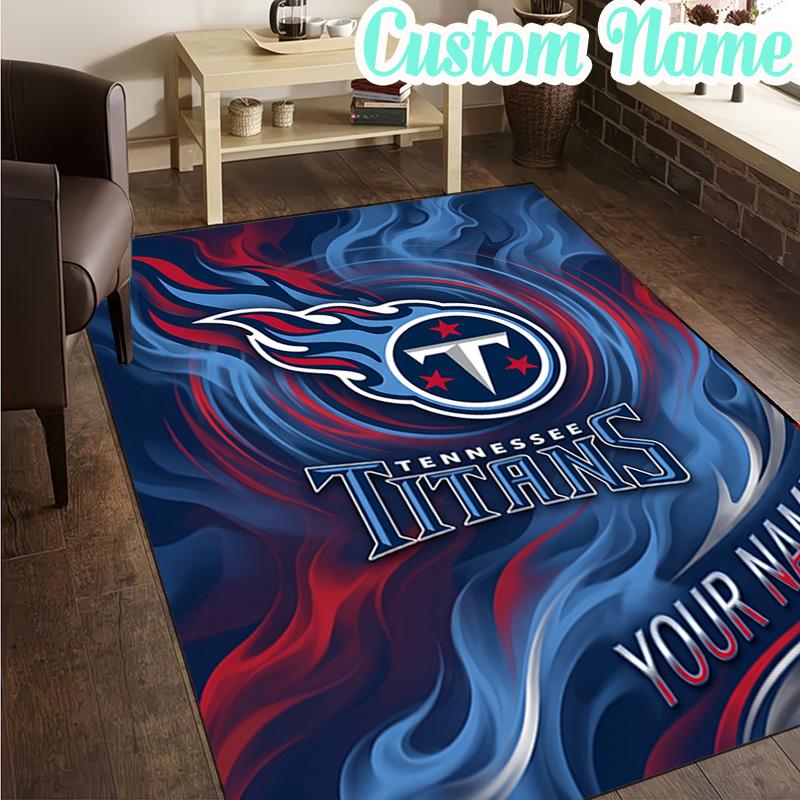 Custom Name Tennessee Logo Art Rug, Office Rug, Chair Rug, Carpet for Living Rooms, Doormat Game Rug Home Decor Christmas Gifts