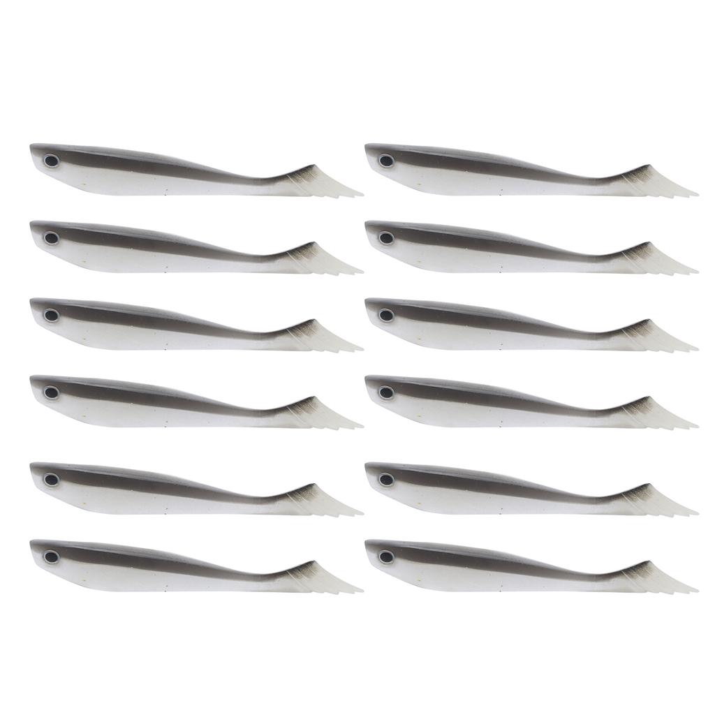 2 комплекта Искусственная имитация Черная спинка Двухцветная Мягкая силиконовая приманка Рыболовные снасти