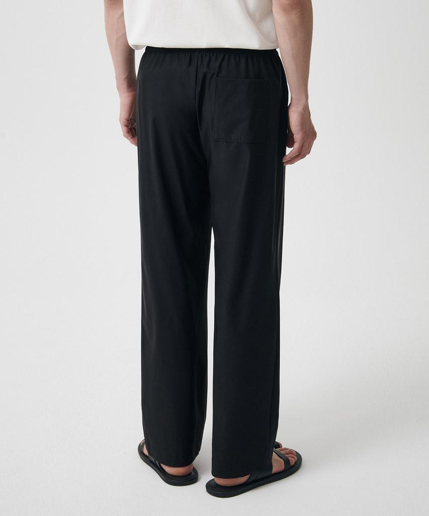MUSINSA STANDARD Cooling Deep Tuck Wide Elastic Waist Pants [Black]